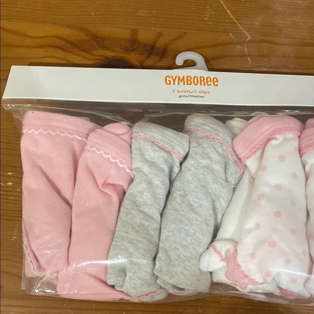 Gymboree Kids Pink and Gray Briefs Set